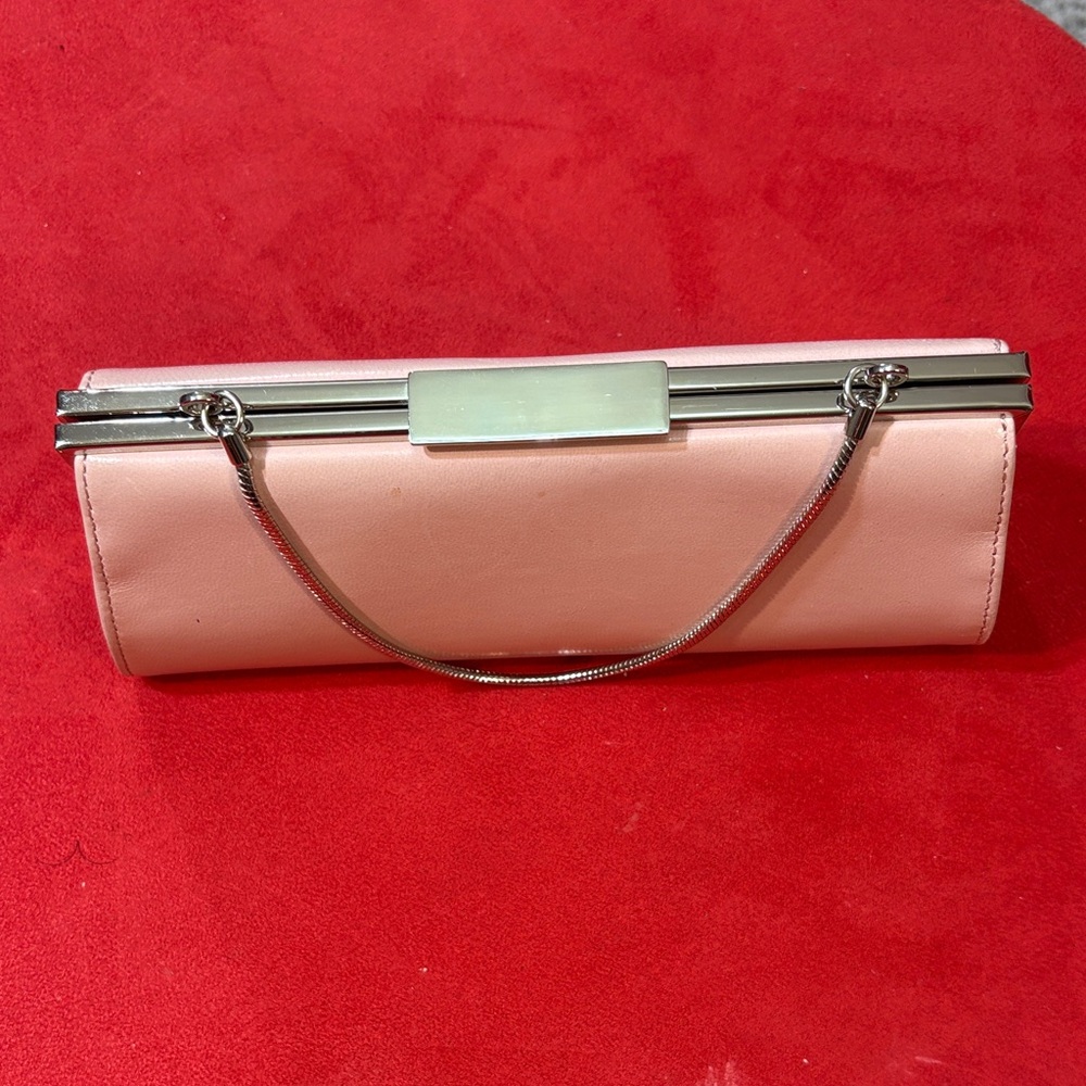 Ann Taylor Blush Pink Leather Clutch - Picture 3 of 11
